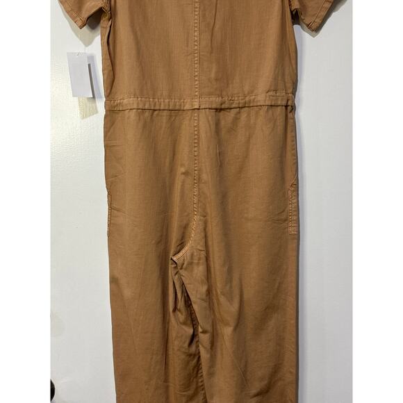 Oat New York Drawstring-Waist Wide Leg Jumpsuit Size XS NWT Dusty Peach Cotton - Picture 13 of 14